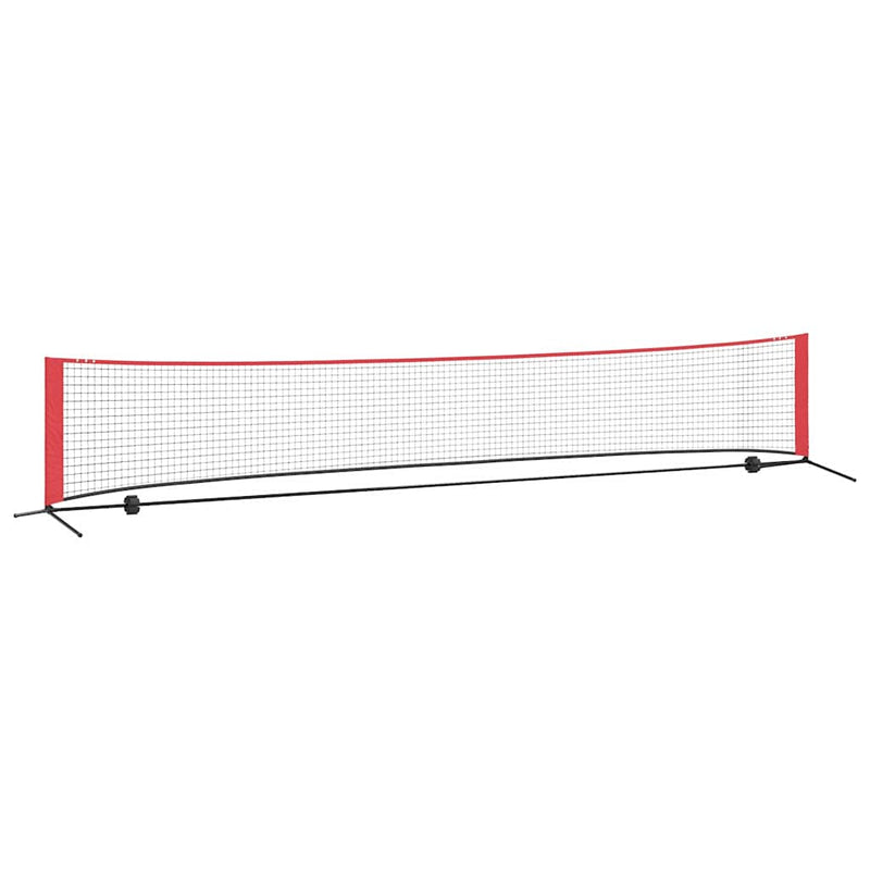 Afbeelding laden in galerijviewer, Vidaxl tennisnet zwart en rood 494,5 x 90 x 87 cm polyester