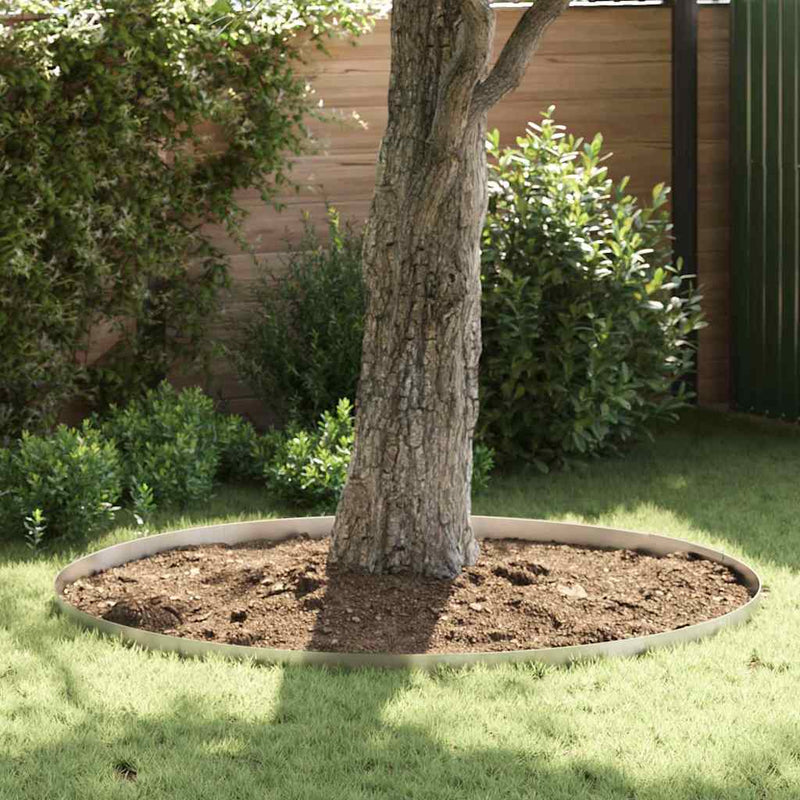 Afbeelding laden in galerijviewer, Vidaxl tuinrand zilver 450 x 0.05 x 15 cm roestvrij staal
