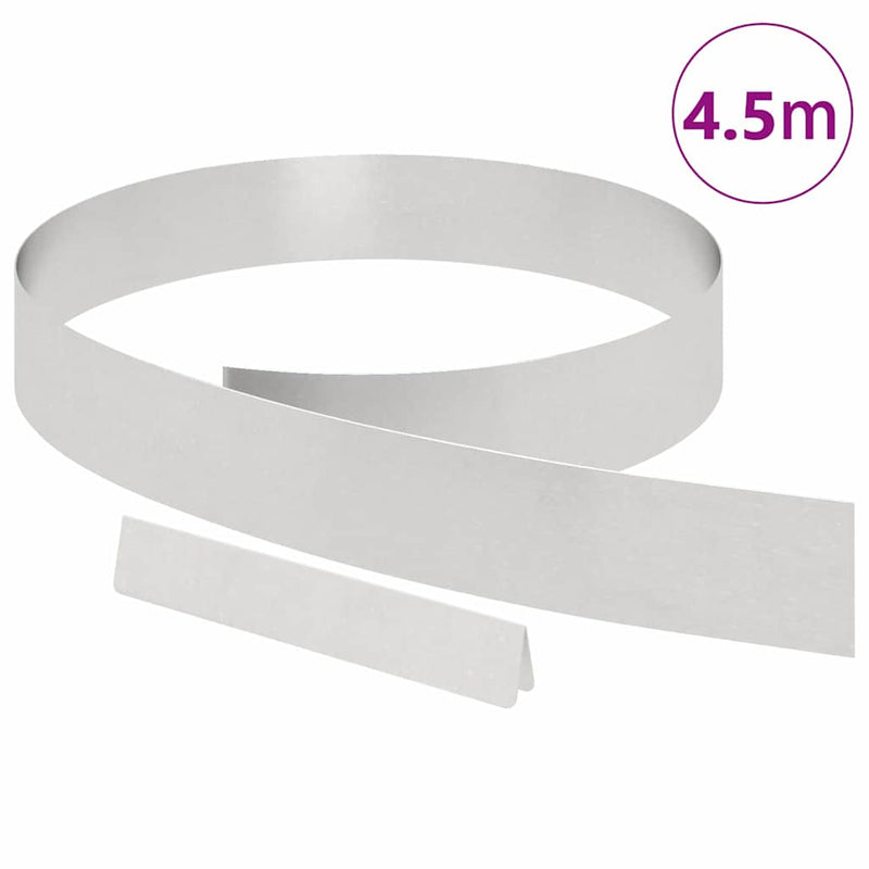 Afbeelding laden in galerijviewer, Vidaxl tuinrand zilver 450 x 0.05 x 15 cm roestvrij staal