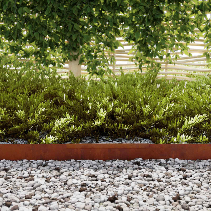 Afbeelding laden in galerijviewer, Vidaxl tuinrand 4 pcs roestig 450 x 0.05 x 15 cm cortenstaal