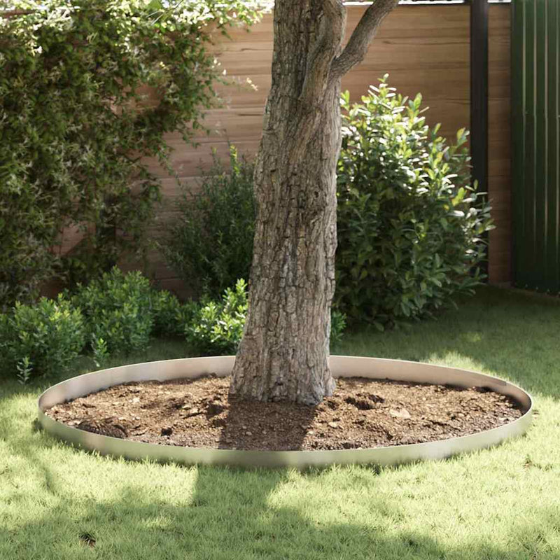 Chargez l'image dans la visionneuse de la galerie, Vidaxl tuinrand 4 pcs zilver 450 x 0.05 x 15 cm roestvrij staal