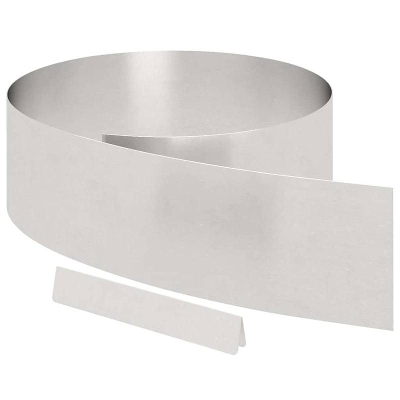 Chargez l'image dans la visionneuse de la galerie, Vidaxl tuinrand 4 pcs zilver 450 x 0.05 x 15 cm roestvrij staal