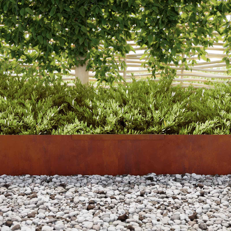 Afbeelding laden in galerijviewer, Vidaxl tuinrand 4 pcs roestig 450 x 0.05 x 15 cm cortenstaal