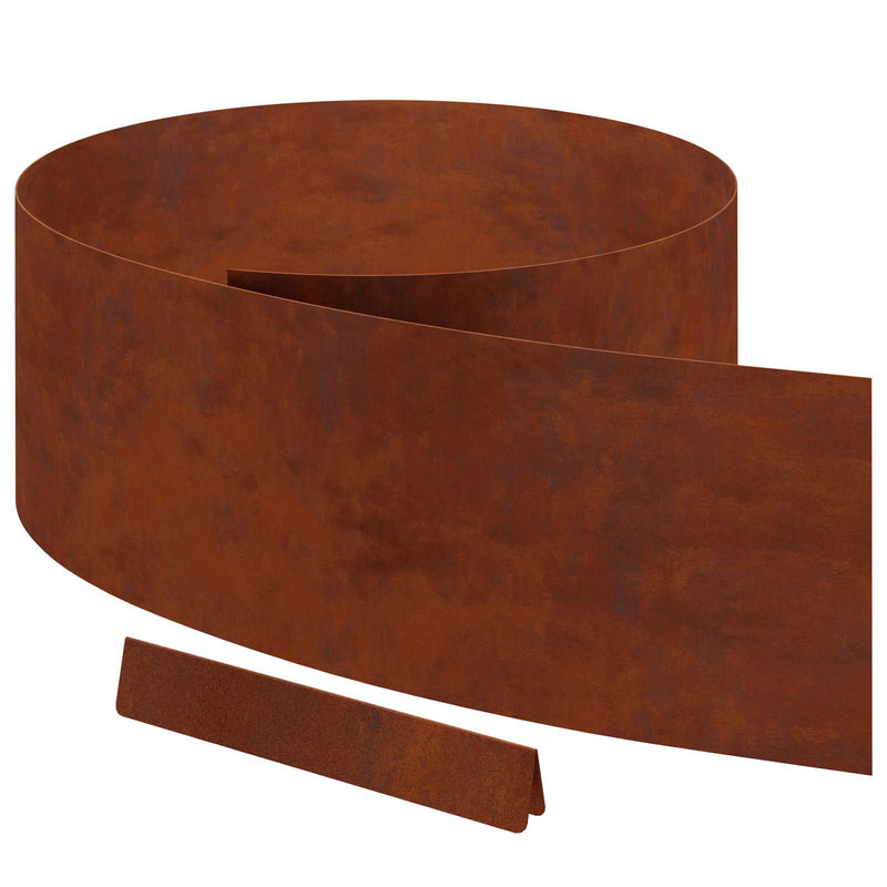 Afbeelding laden in galerijviewer, Vidaxl tuinrand 4 pcs roestig 450 x 0.05 x 15 cm cortenstaal