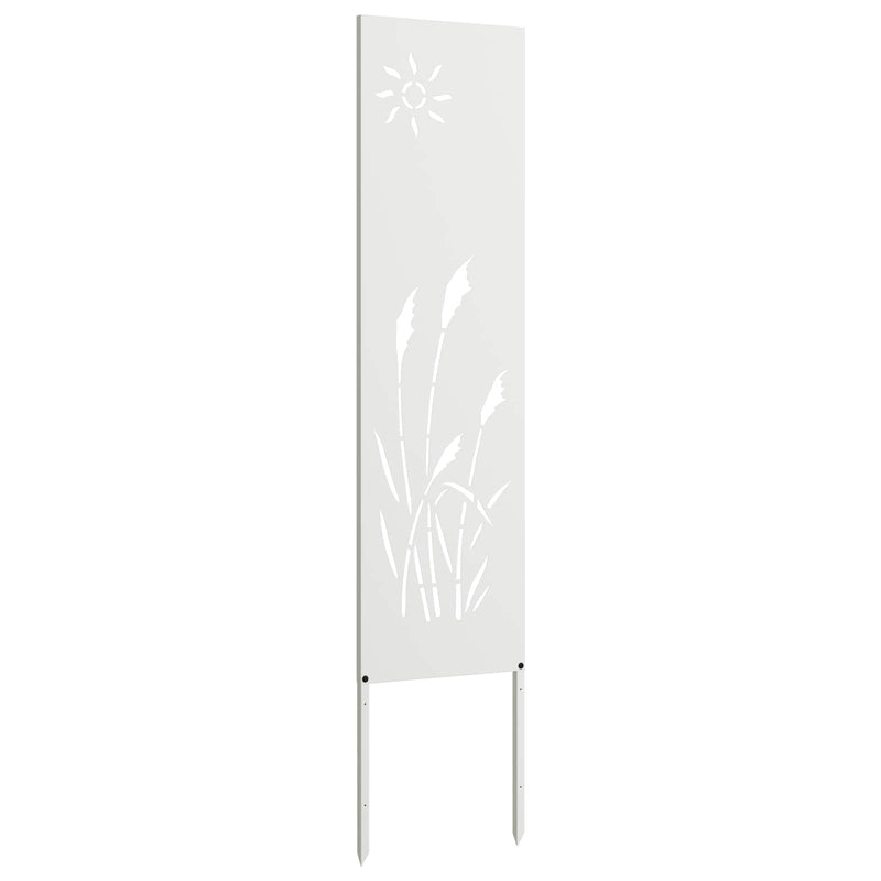 ギャラリービューアに画像をロードする, Vidaxl tuin privacy screen fretwerk wit 32 x 140 cm koudgewalst staal