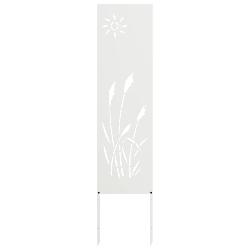 ギャラリービューアに画像をロードする, Vidaxl tuin privacy screen fretwerk wit 32 x 140 cm koudgewalst staal