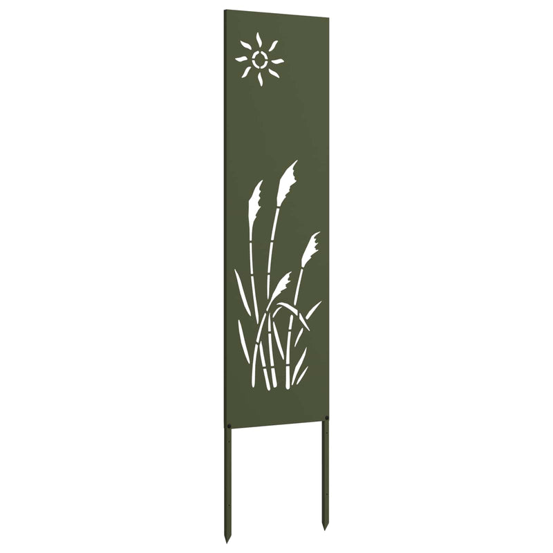 Afbeelding laden in galerijviewer, Vidaxl tuin privacy screen olijfgroen 32 x 140 cm koudgewalst staal