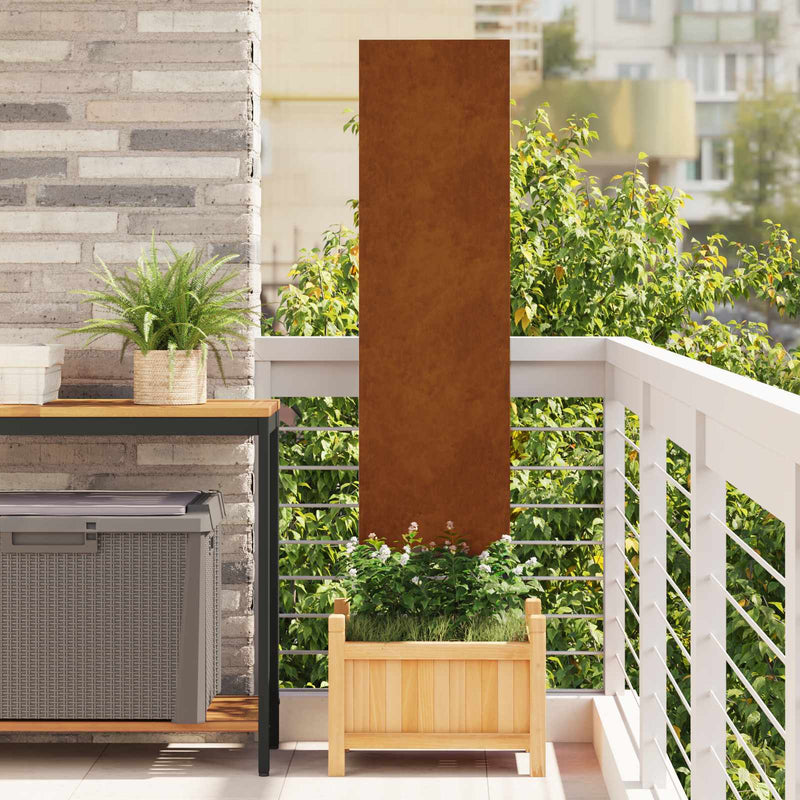 Afbeelding laden in galerijviewer, Vidaxl tuin privacy screen fretwerk roestig 32 x 140 cm cortenstaal