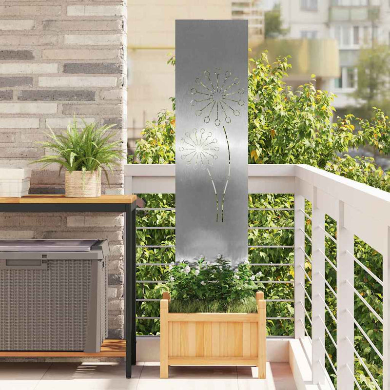 Chargez l'image dans la visionneuse de la galerie, Vidaxl tuin privacy screen fretwerk zilver 32 x 140 cm roestvrij staal