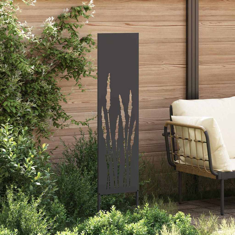 Afbeelding laden in galerijviewer, Vidaxl tuin privacy screen zwart 32 x 140 cm koudgewalst staal