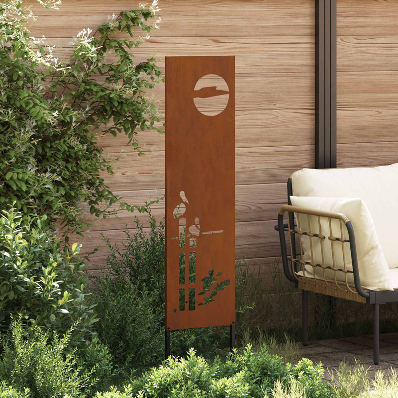Chargez l'image dans la visionneuse de la galerie, Vidaxl tuin privacy screen fretwerk roestig 32 x 140 cm cortenstaal