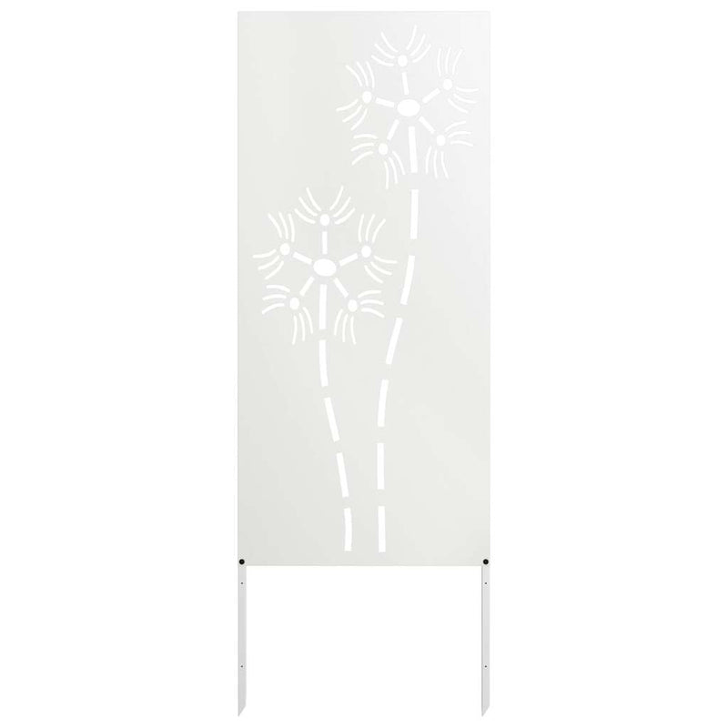 Afbeelding laden in galerijviewer, Vidaxl tuin privacy screen fretwerk wit 50 x 140 cm koudgewalst staal