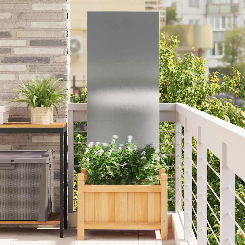 Afbeelding laden in galerijviewer, Vidaxl tuin privacy screen fretwerk zilver 50 x 140 cm roestvrij staal