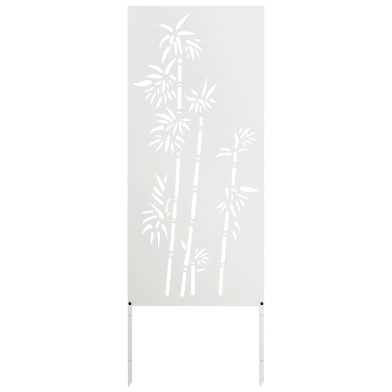 Chargez l'image dans la visionneuse de la galerie, Vidaxl tuin privacy screen bloemen wit 50 x 140 cm koudgewalst staal