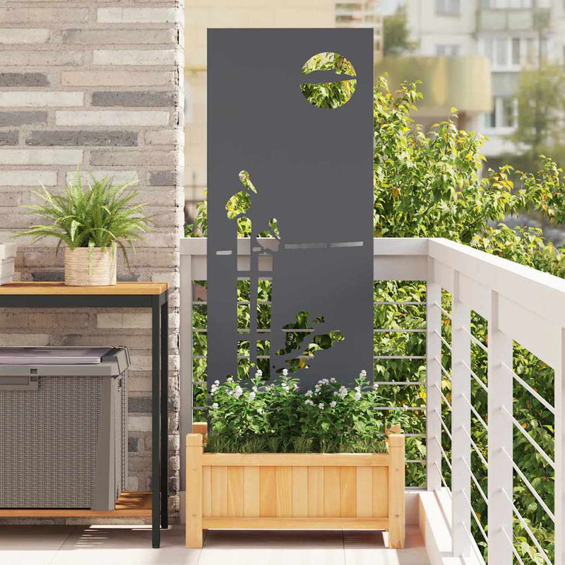 Afbeelding laden in galerijviewer, Vidaxl tuin privacy screen antraciet 50 x 140 cm koudgewalst staal