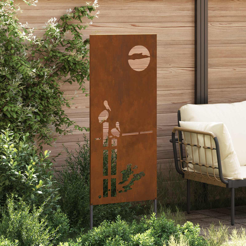Afbeelding laden in galerijviewer, Vidaxl tuin privacy screen fretwerk roestig 50 x 140 cm cortenstaal