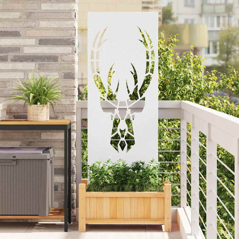 Afbeelding laden in galerijviewer, Vidaxl tuin privacy screen wit 50 x 140 cm koudgewalst staal