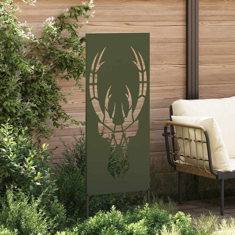 Afbeelding laden in galerijviewer, Vidaxl tuin privacy screen olijfgroen 50 x 140 cm koudgewalst staal