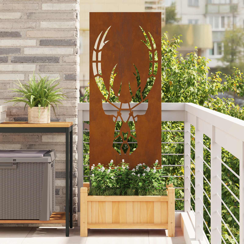 Chargez l'image dans la visionneuse de la galerie, Vidaxl tuin privacy screen dierenprint roestig 50 x 140 cm cortenstaal