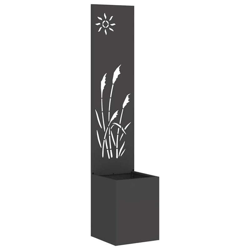 Afbeelding laden in galerijviewer, Vidaxl tuin privacy screen zwart 32 x 140 cm koudgewalst staal