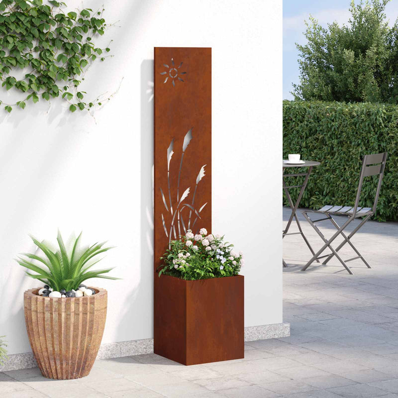 Afbeelding laden in galerijviewer, Vidaxl tuin privacy screen fretwerk roestig 32 x 140 cm cortenstaal