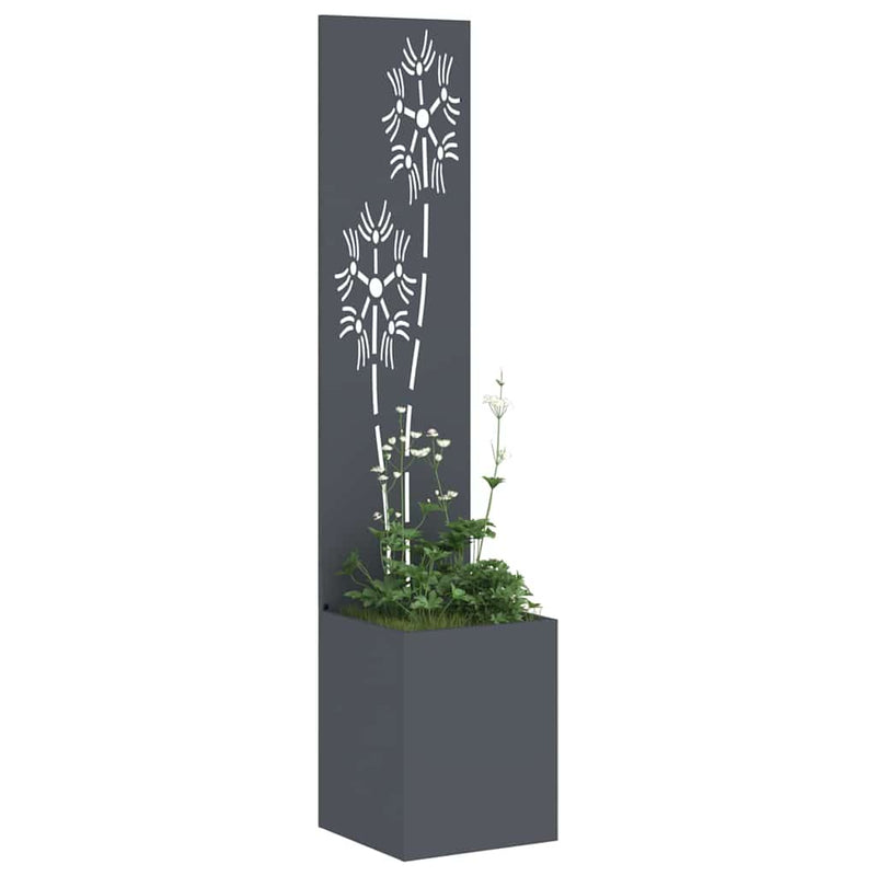 Afbeelding laden in galerijviewer, Vidaxl tuin privacy screen antraciet 32 x 140 cm koudgewalst staal