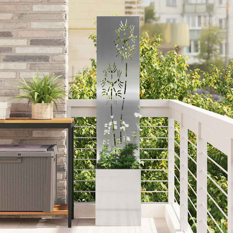 Afbeelding laden in galerijviewer, Vidaxl tuin privacy screen zilver 32 x 140 cm gegalvaniseerd staal
