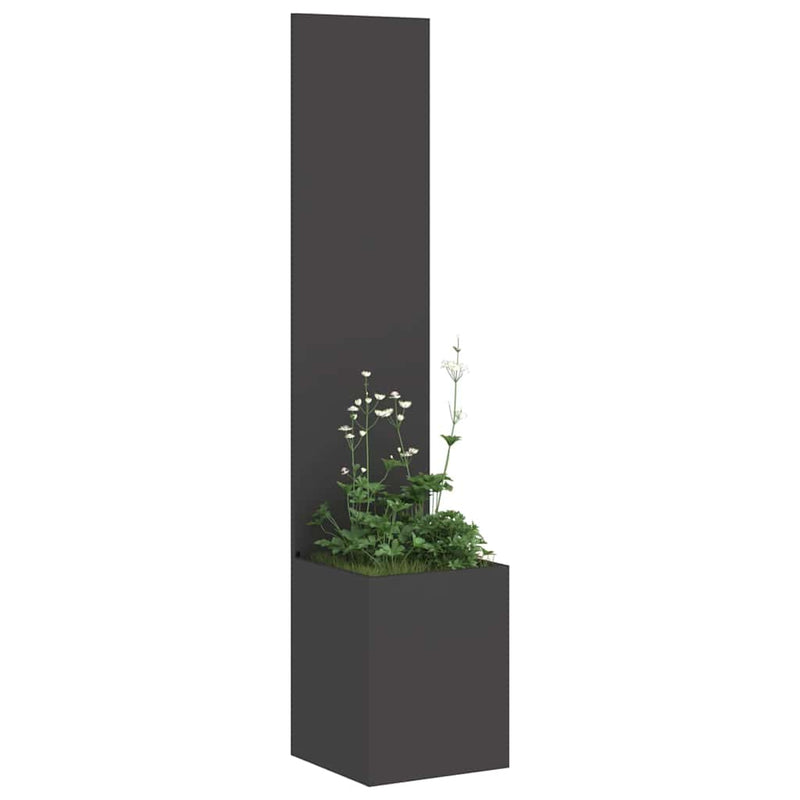 Afbeelding laden in galerijviewer, Vidaxl tuin privacy screen zwart 32 x 32 x 150 cm koudgewalst staal