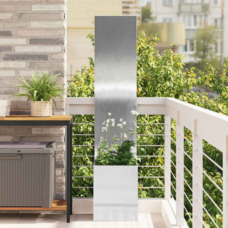 Chargez l'image dans la visionneuse de la galerie, Vidaxl tuin privacy screen fretwerk zilver 32 x 140 cm roestvrij staal