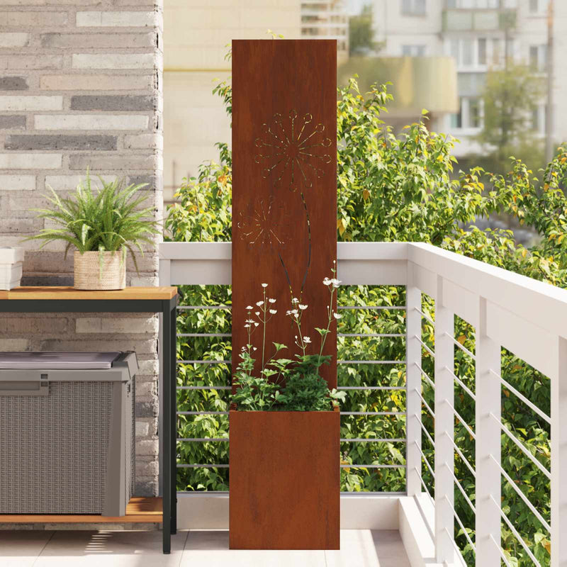 Afbeelding laden in galerijviewer, Vidaxl tuin privacy screen roestig 32 x 32 x 150 cm cortenstaal