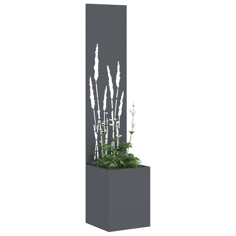 ギャラリービューアに画像をロードする, Vidaxl tuin privacy screen antraciet 32 x 140 cm koudgewalst staal