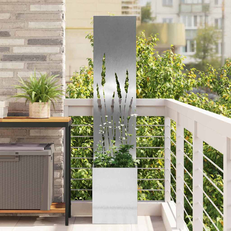 ギャラリービューアに画像をロードする, Vidaxl tuin privacy screen fretwerk zilver 32 x 140 cm roestvrij staal