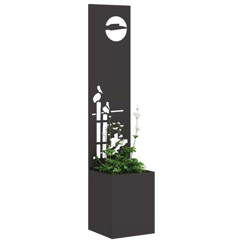 ギャラリービューアに画像をロードする, Vidaxl tuin privacy screen zwart 32 x 140 cm koudgewalst staal