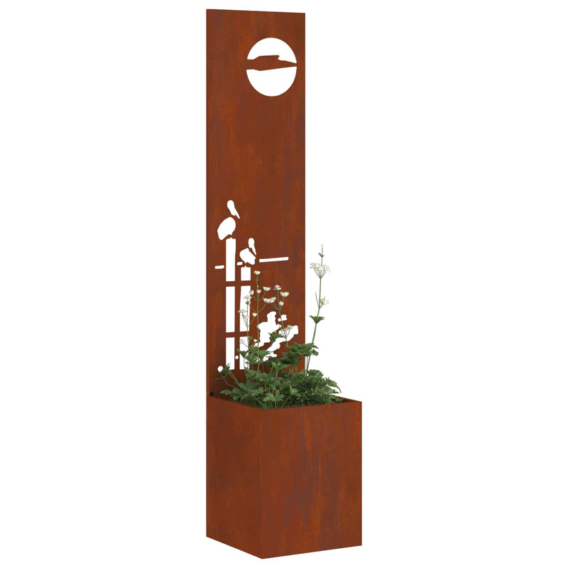 Afbeelding laden in galerijviewer, Vidaxl tuin privacy screen fretwerk roestig 32 x 140 cm cortenstaal
