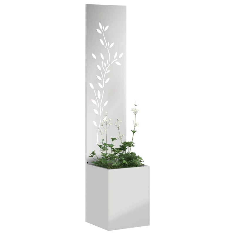 ギャラリービューアに画像をロードする, Vidaxl tuin privacy screen bloemen zilver 32 x 32 x 150 cm