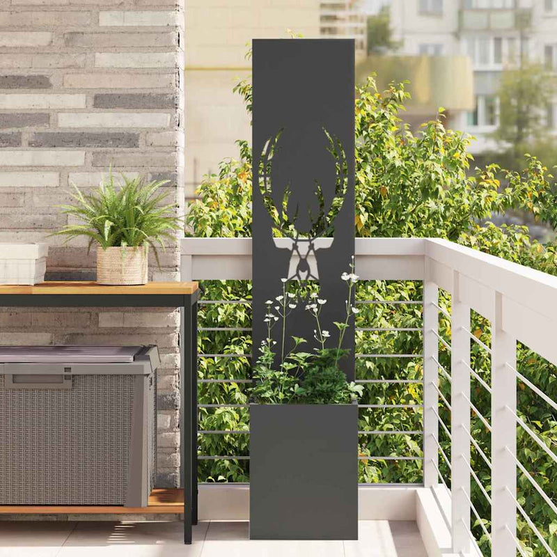 ギャラリービューアに画像をロードする, Vidaxl tuin privacy screen zwart 32 x 32 x 150 cm koudgewalst staal