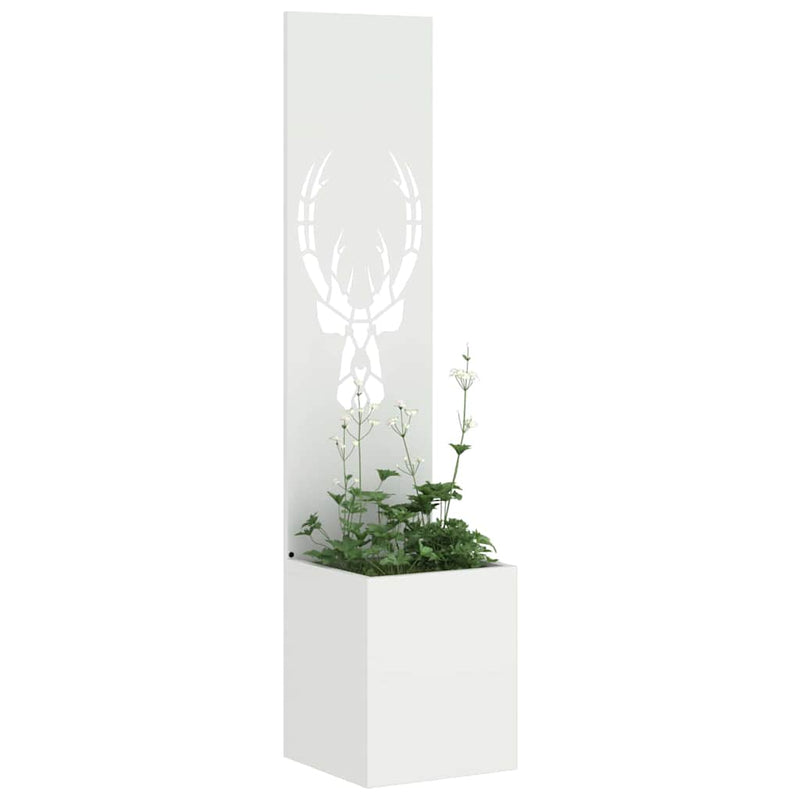 ギャラリービューアに画像をロードする, Vidaxl tuin privacy screen wit 32 x 32 x 150 cm koudgewalst staal