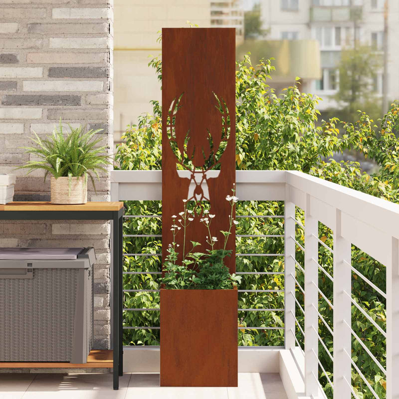 ギャラリービューアに画像をロードする, Vidaxl tuin privacy screen dierenprint roestig 32 x 140 cm cortenstaal