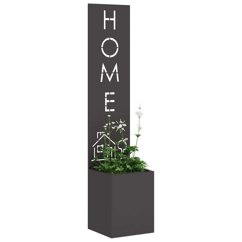 Chargez l'image dans la visionneuse de la galerie, Vidaxl tuin privacy screen zwart 32 x 32 x 150 cm koudgewalst staal