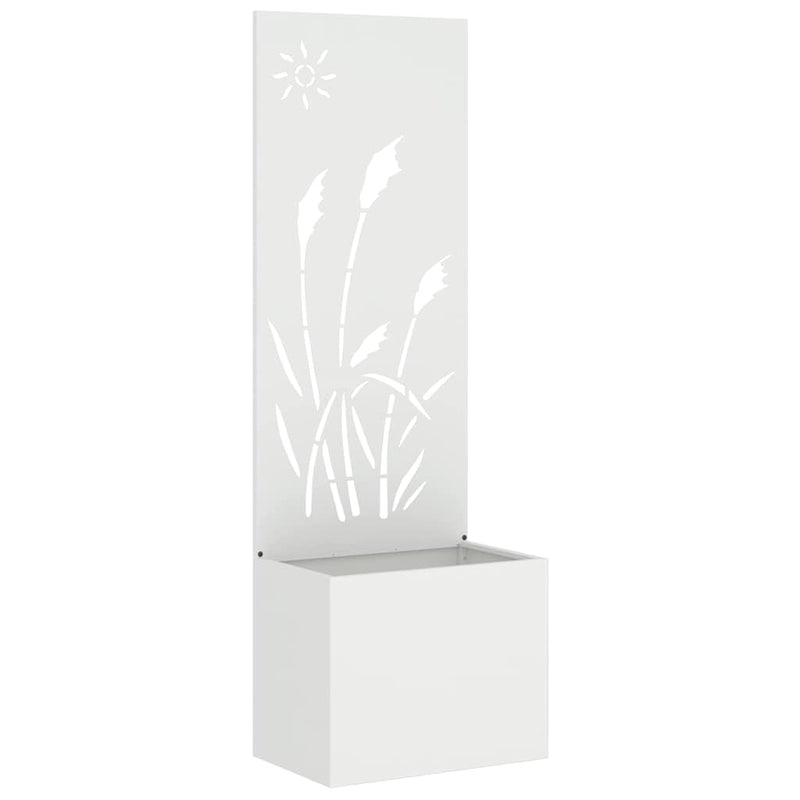 Chargez l'image dans la visionneuse de la galerie, Vidaxl tuin privacy screen fretwerk wit 50 x 140 cm koudgewalst staal