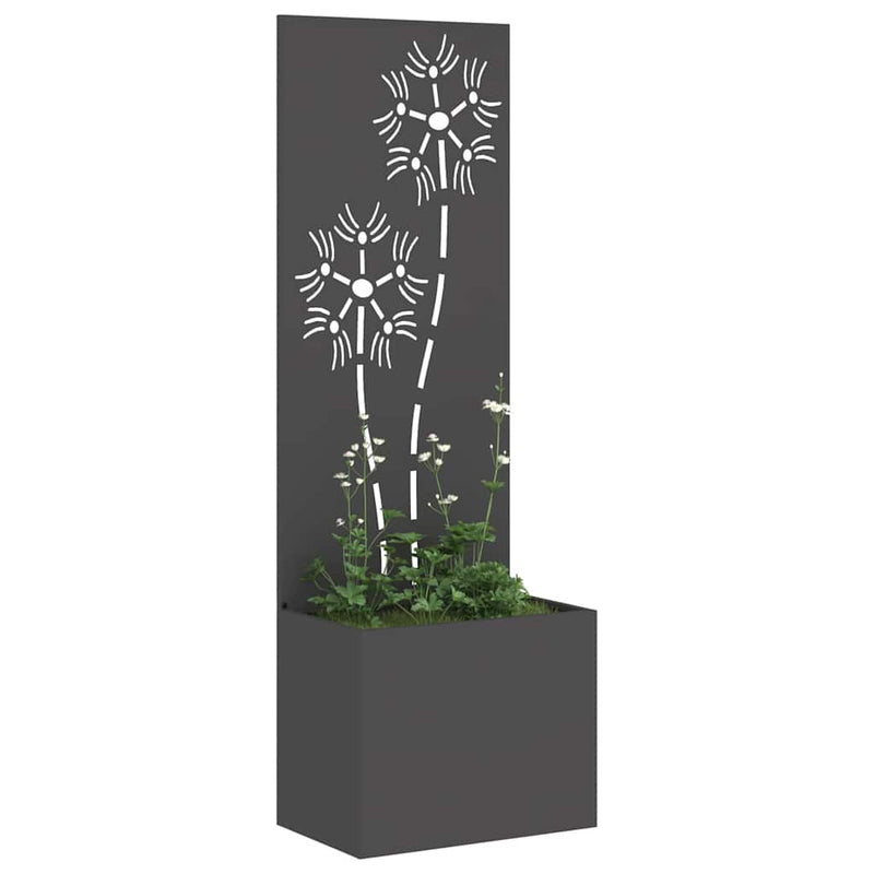 ギャラリービューアに画像をロードする, Vidaxl tuin privacy screen zwart 50 x 32 x 150 cm koudgewalst staal