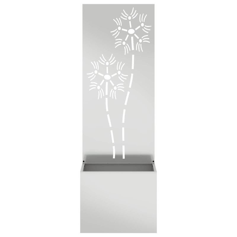 Chargez l'image dans la visionneuse de la galerie, Vidaxl tuin privacy screen bloemen zilver 50 x 32 x 150 cm