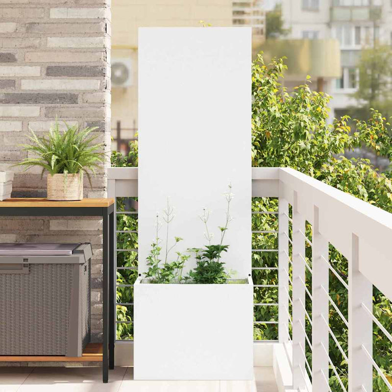 Chargez l'image dans la visionneuse de la galerie, Vidaxl tuin privacy screen wit 50 x 32 x 150 cm koudgewalst staal