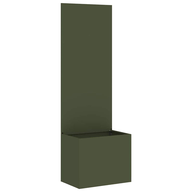 Afbeelding laden in galerijviewer, Vidaxl tuin privacy screen olijfgroen 50 x 140 cm koudgewalst staal