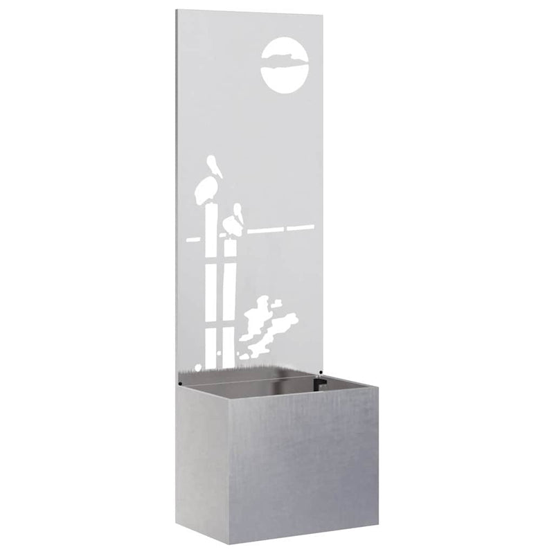 Chargez l'image dans la visionneuse de la galerie, Vidaxl tuin privacy screen fretwerk zilver 50 x 140 cm roestvrij staal