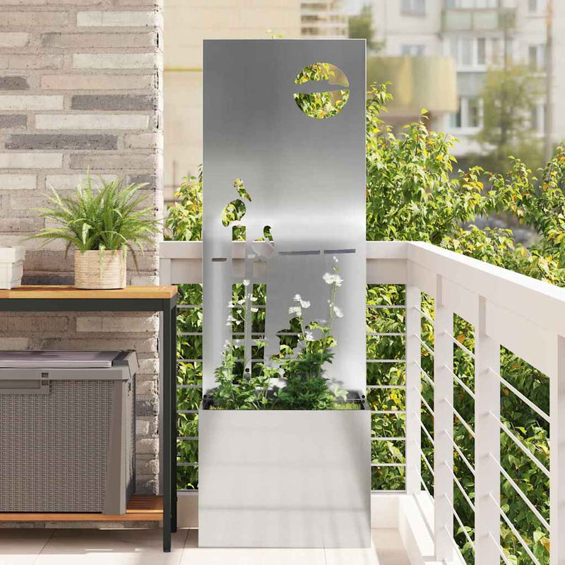 Afbeelding laden in galerijviewer, Vidaxl tuin privacy screen fretwerk zilver 50 x 32 x 150 cm