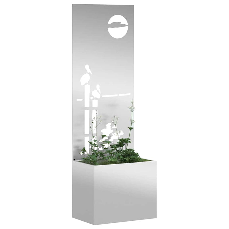 Afbeelding laden in galerijviewer, Vidaxl tuin privacy screen fretwerk zilver 50 x 32 x 150 cm