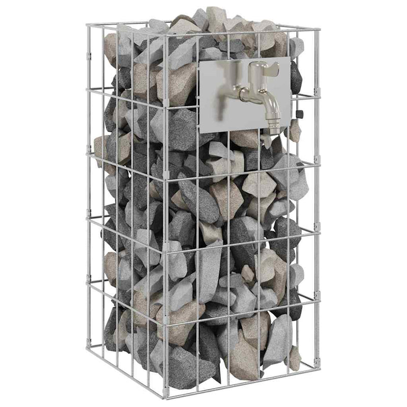 Afbeelding laden in galerijviewer, Vidaxl gabion kraan zilver 26 x 25 x 50 cm roestvrij staal
