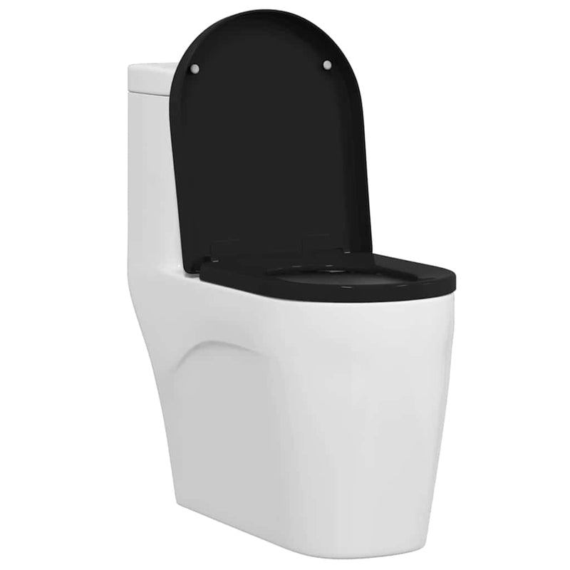 ギャラリービューアに画像をロードする, Vidaxl toiletzitting zwart 48 x 36,5 x 4,5 cm polypropyleen