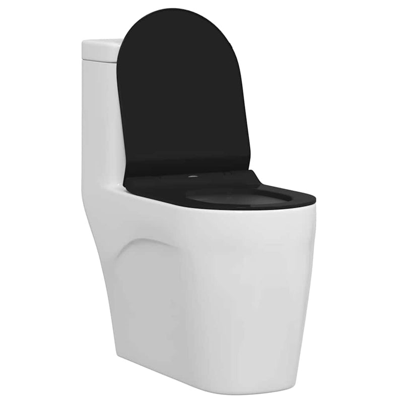 Chargez l'image dans la visionneuse de la galerie, Vidaxl toiletzitting verstelbaar zwart 50 x 36,5 x 5 cm polypropyleen